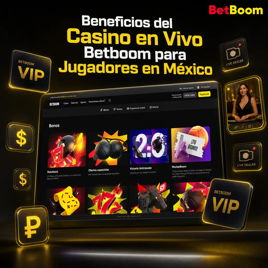 Crupier de casino en vivo Betboom atendiendo a jugadores mexicanos con pagos en pesos vía SPEI y OXXO