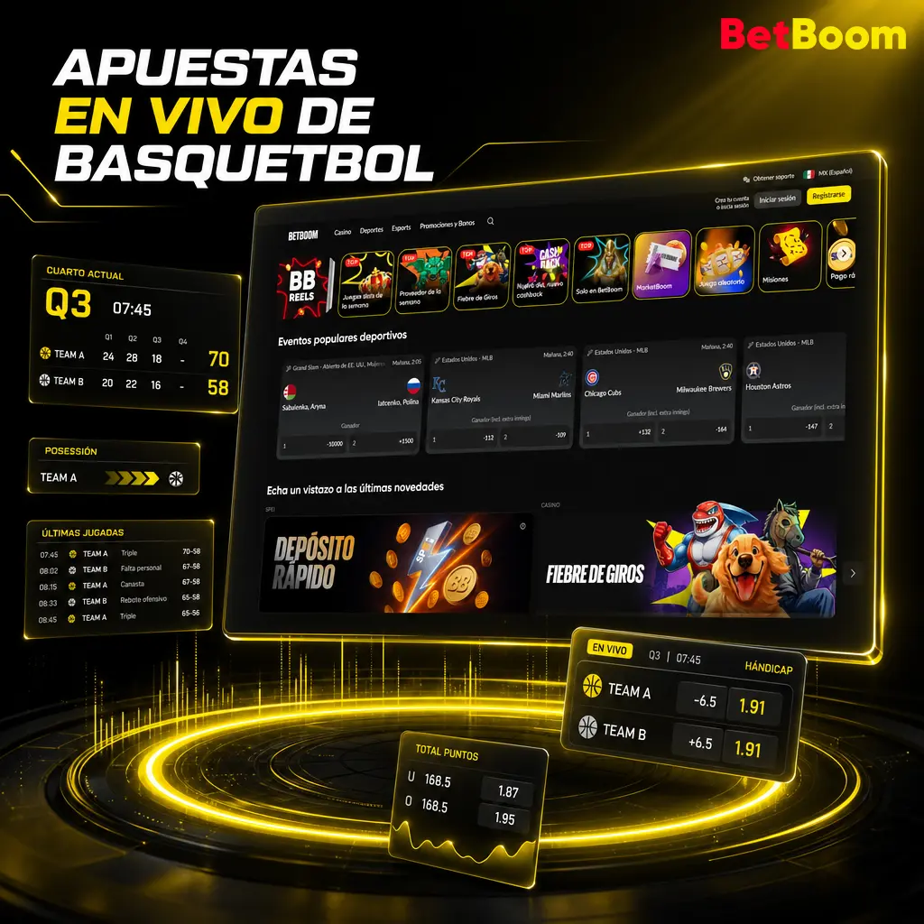 Apuestas en vivo de basquetbol con cuotas actualizadas, estadísticas por jugada y opción de cash out parcial