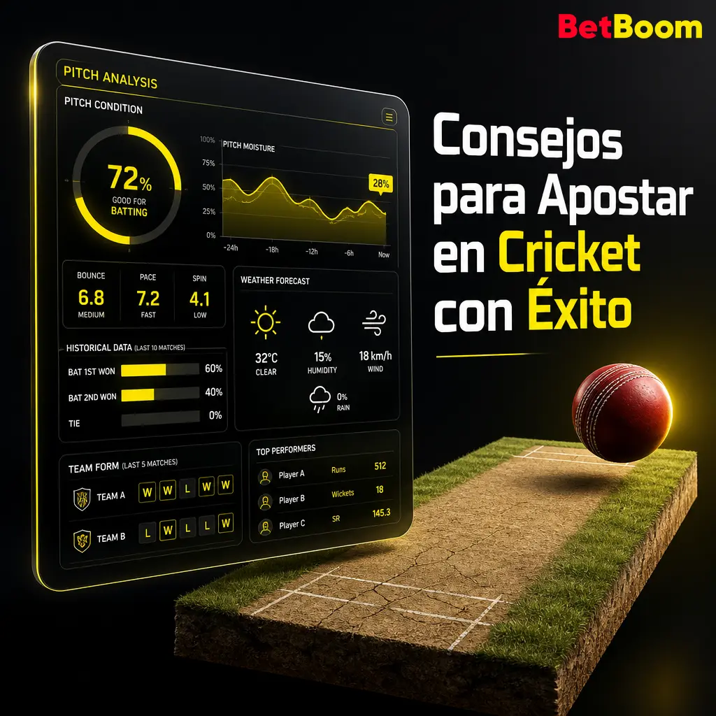 Consejos para apostar en cricket: analiza forma de equipos, clima, cancha y gestiona tu bankroll con Betboom