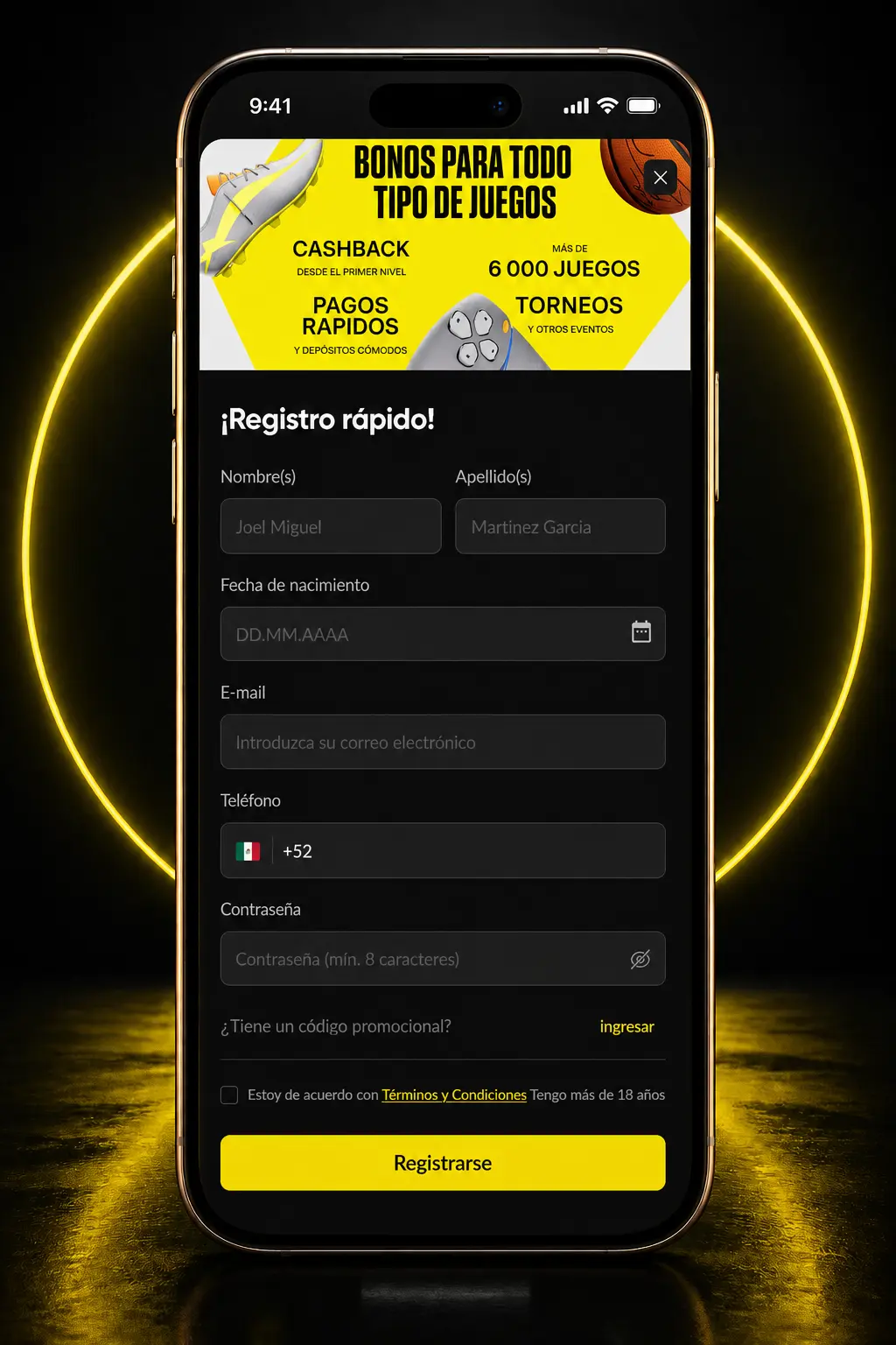 Pasos para crear una cuenta en Betboom Casino, depositar y reclamar el bono de bienvenida en México