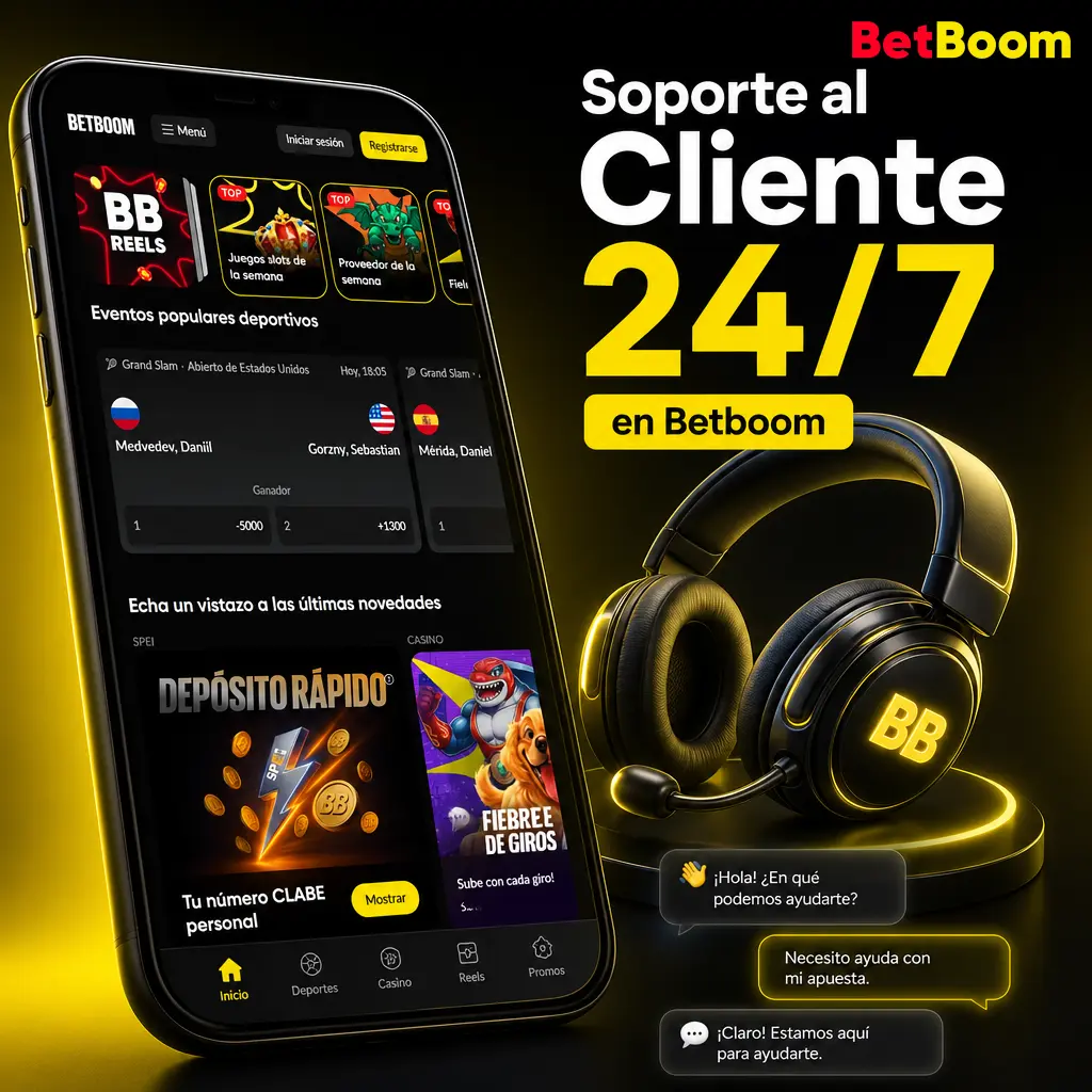 Soporte al cliente 24/7 en Betboom México: chat en vivo y correo para dudas sobre depósitos, retiros, bonos y verificación